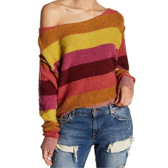 FREE PEOPLE Candyland pullover stripe sweater - Picture 2 of 6